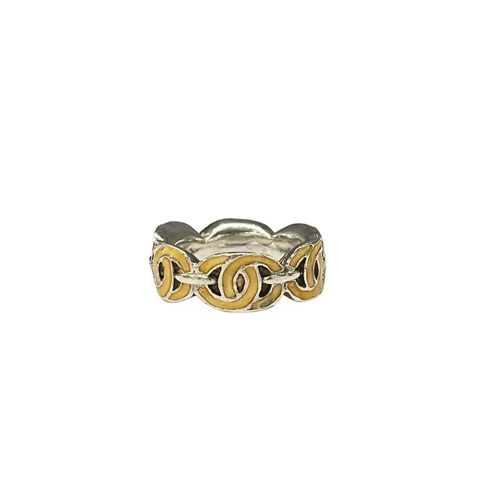 Chanel Ring Beige Silver